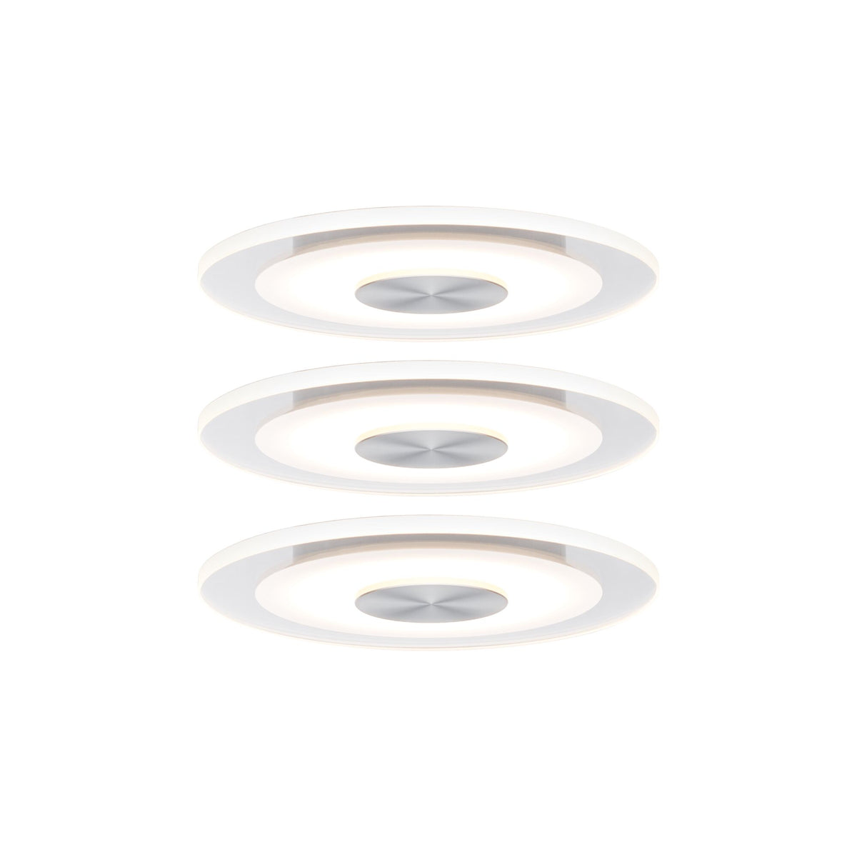 Premium LED Einbauleuchte Whirl Basisset rund 120mm 3x4,9W 3x180lm 230V dimmbar 3000K Alu gedreht/Satin