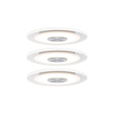 Premium LED Einbauleuchte Whirl Basisset rund 120mm 3x4,9W 3x180lm 230V dimmbar 3000K Alu gedreht/Satin