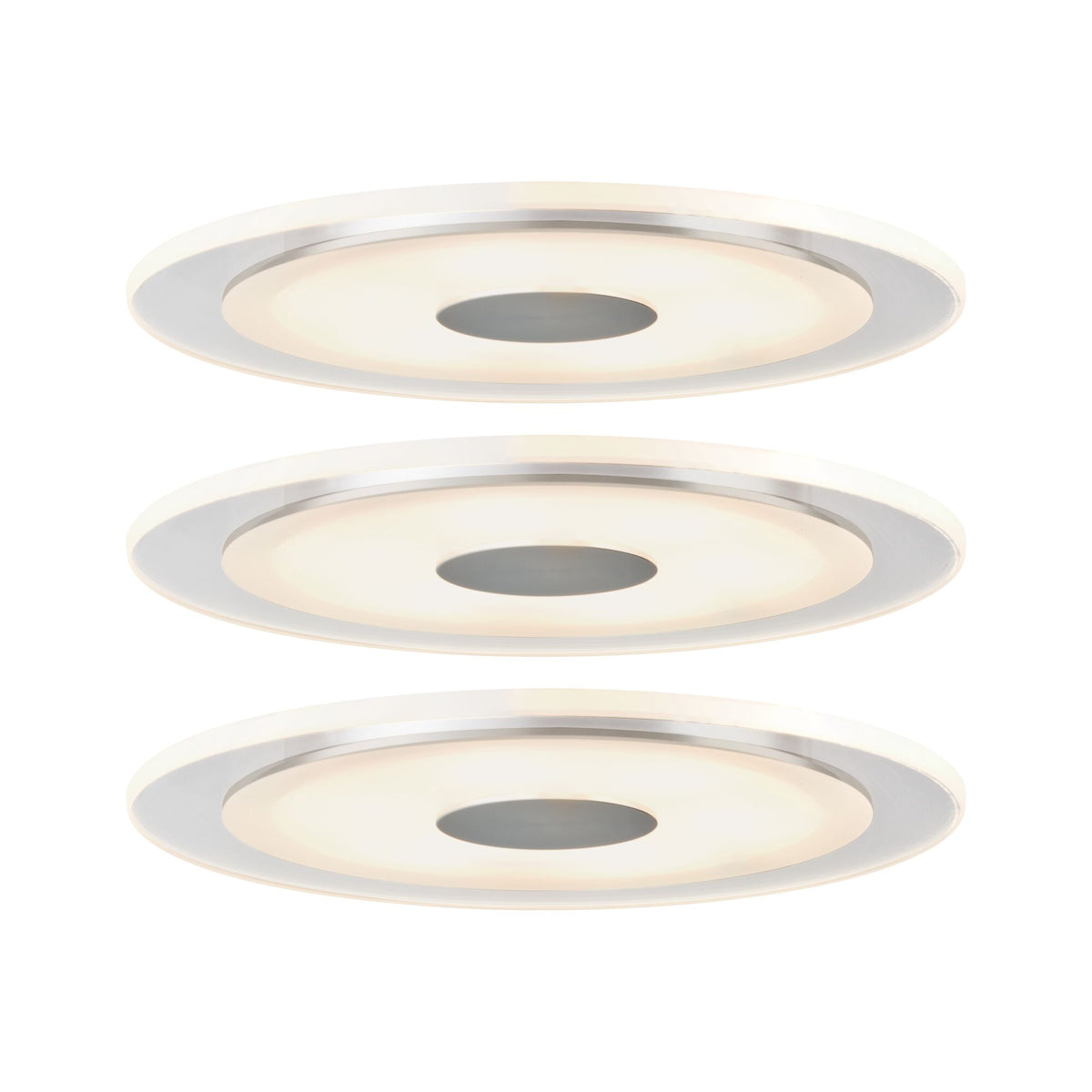Premium LED Einbauleuchte Whirl Basisset rund 150mm 3x6W 3x450lm 230V dimmbar 3000K Alu gedreht/Satin
