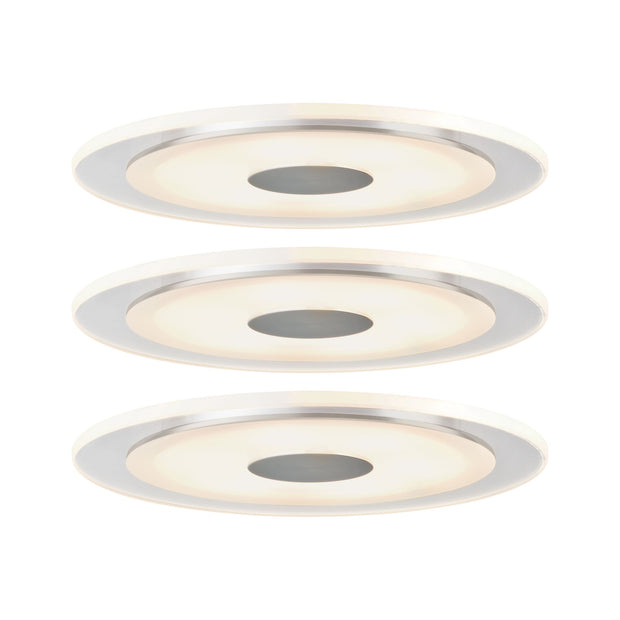 Premium LED Einbauleuchte Whirl Basisset rund 150mm 3x6W 3x450lm 230V dimmbar 3000K Alu gedreht/Satin