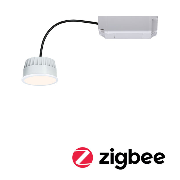 LED Modul Einbauleuchte Smart Home Zigbee 3.0 Warmweiss Coin 1er-Set rund 51mm Coin 6W 470lm 230V dimmbar 2700K Satin
