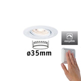 LED Einbauleuchte Easy Dim B Ware Nova Mini Plus Coin Einzelleuchte schwenkbar rund 66mm 15 Grad Coin 4,2W 300lm 230V dimmbar 2700K Weiss matt