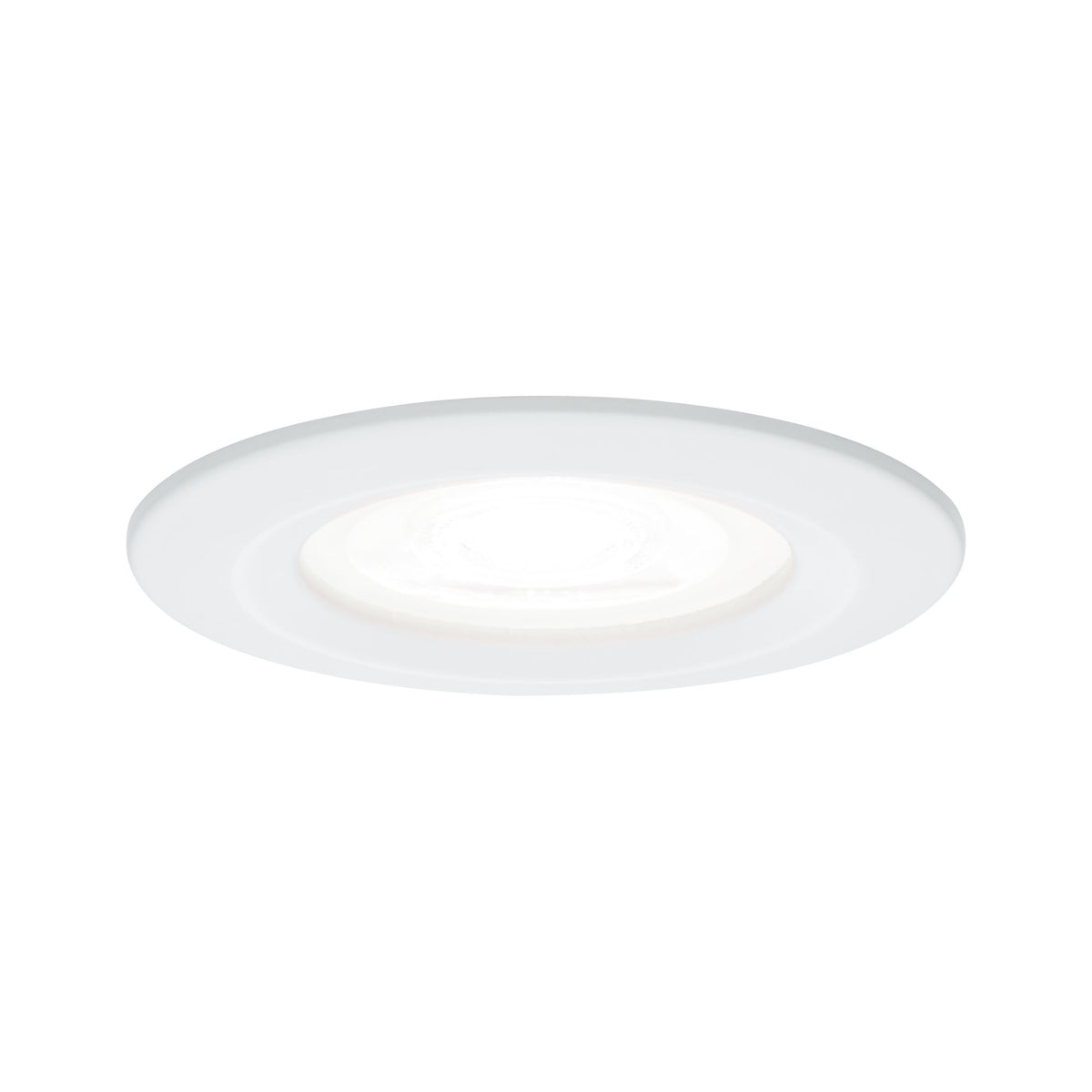 LED Einbauleuchte Nova starr IP44 rund 78mm GU10 6,5W 470lm 230V 4000K Weiss matt