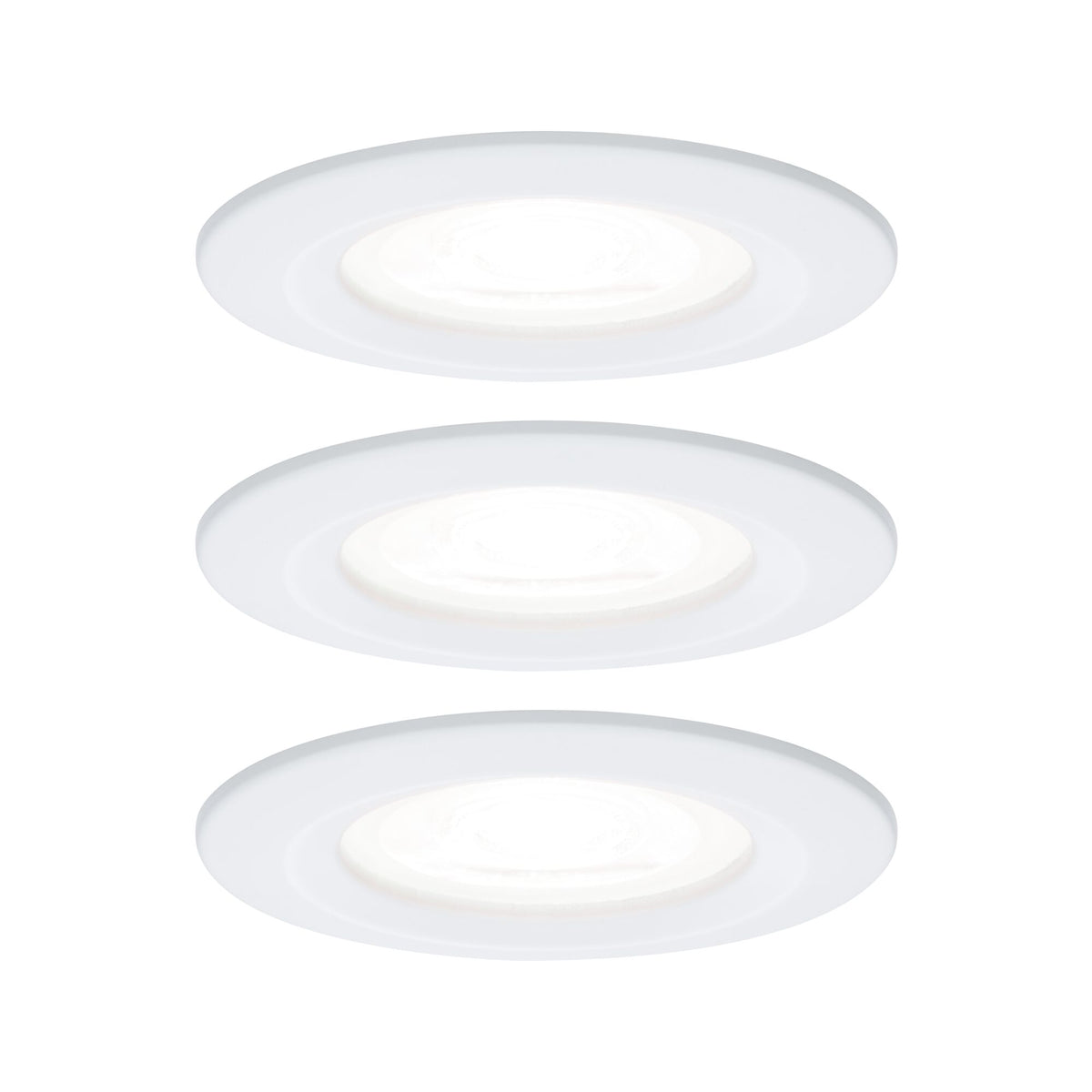 LED Einbauleuchte Nova Basisset starr IP44 rund 78mm GU10 3x6,5W 3x470lm 230V 4000K Weiss matt