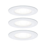 LED Einbauleuchte Nova Basisset starr IP44 rund 78mm GU10 3x6,5W 3x470lm 230V 4000K Weiss matt