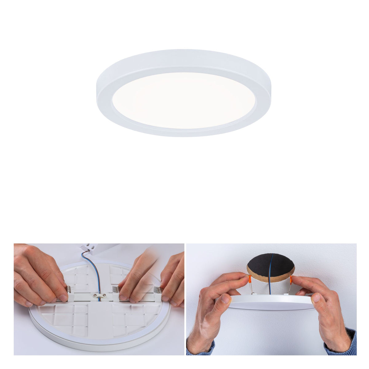 VariFit LED Einbaupanel Areo IP44 rund 118mm 6,5W 500lm 4000K Weiss