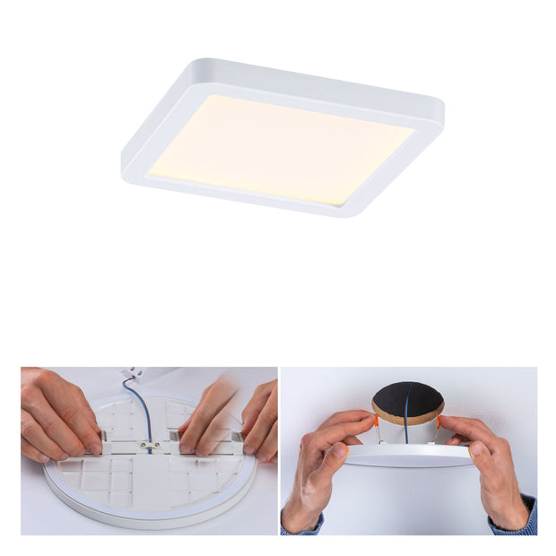 VariFit LED Einbaupanel Areo IP44 eckig 118x118mm 6,5W 500lm 3000K Weiss