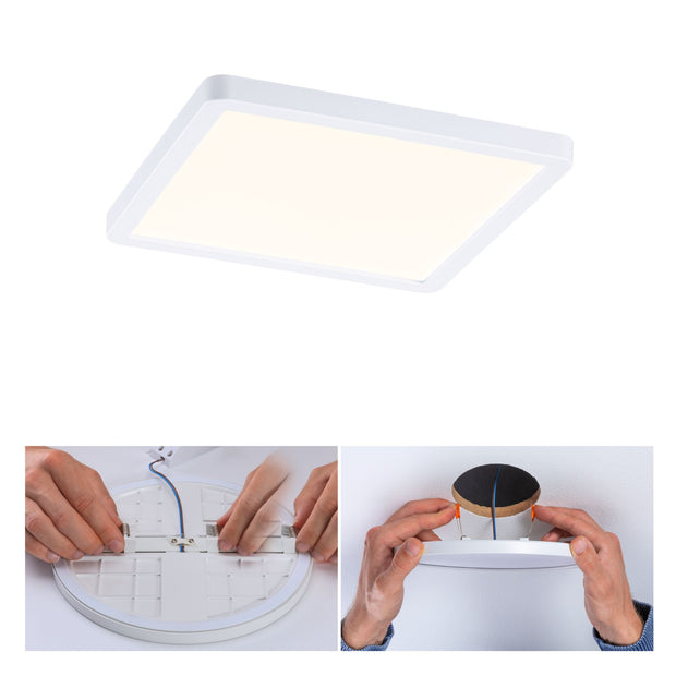 VariFit LED Einbaupanel Dim to Warm Areo IP44 eckig 175x175mm 13W 1200lm 3000K Weiss