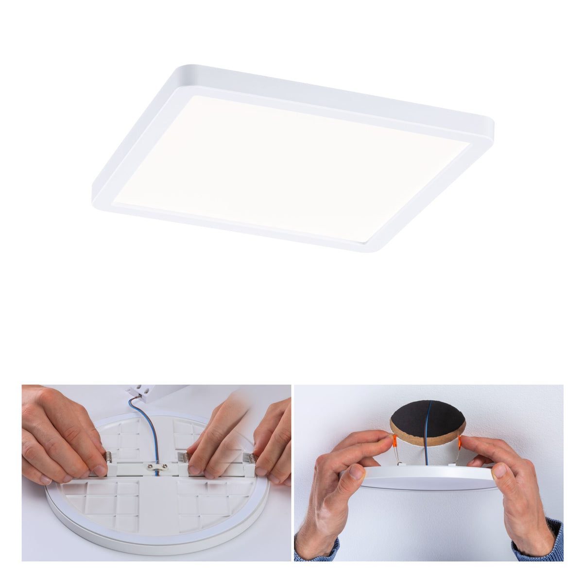 VariFit LED Einbaupanel Areo IP44 eckig 175x175mm 13W 1200lm 4000K Weiss