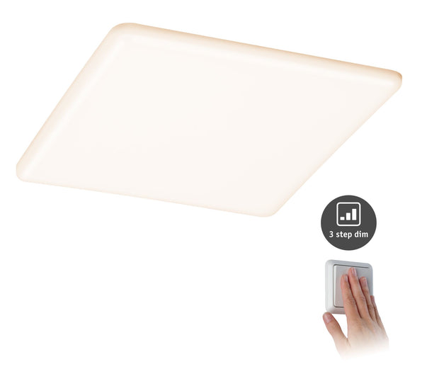 VariFit LED Einbaupanel 3-Step-Dim Veluna IP44 eckig 215x215mm 21W 1650lm 3000K Satin dimmbar
