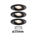 LED Einbauleuchte Easy Dim Nova Mini Plus Coin Basisset schwenkbar rund 66mm 15 Grad Coin 3x4W 3x310lm 230V 2700K Schwarz matt