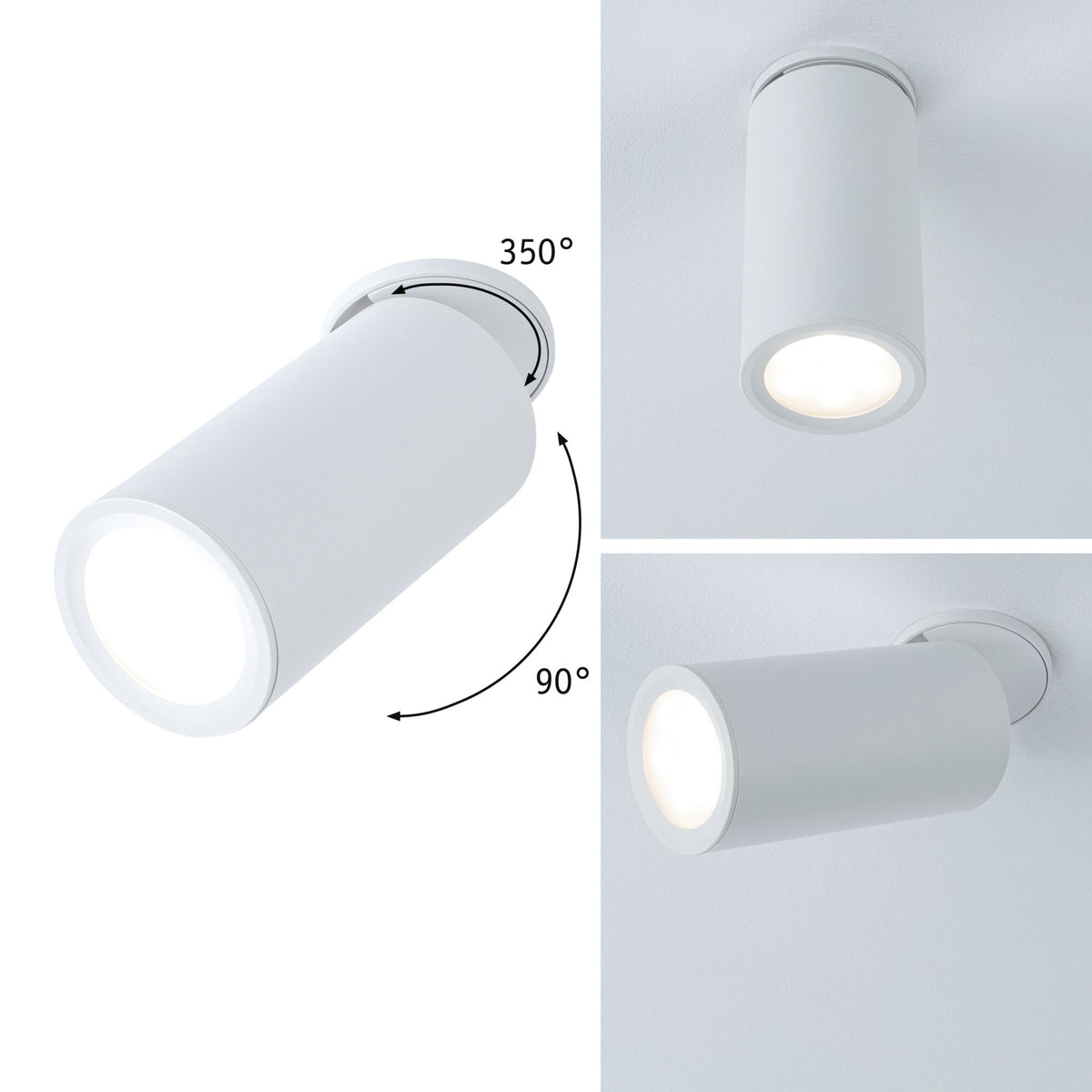 LED Einbauleuchte 3-Step-Dim Turnal rund 60mm 90 Grad Coin 6W 470lm 230V dimmbar 2700K Weiss matt