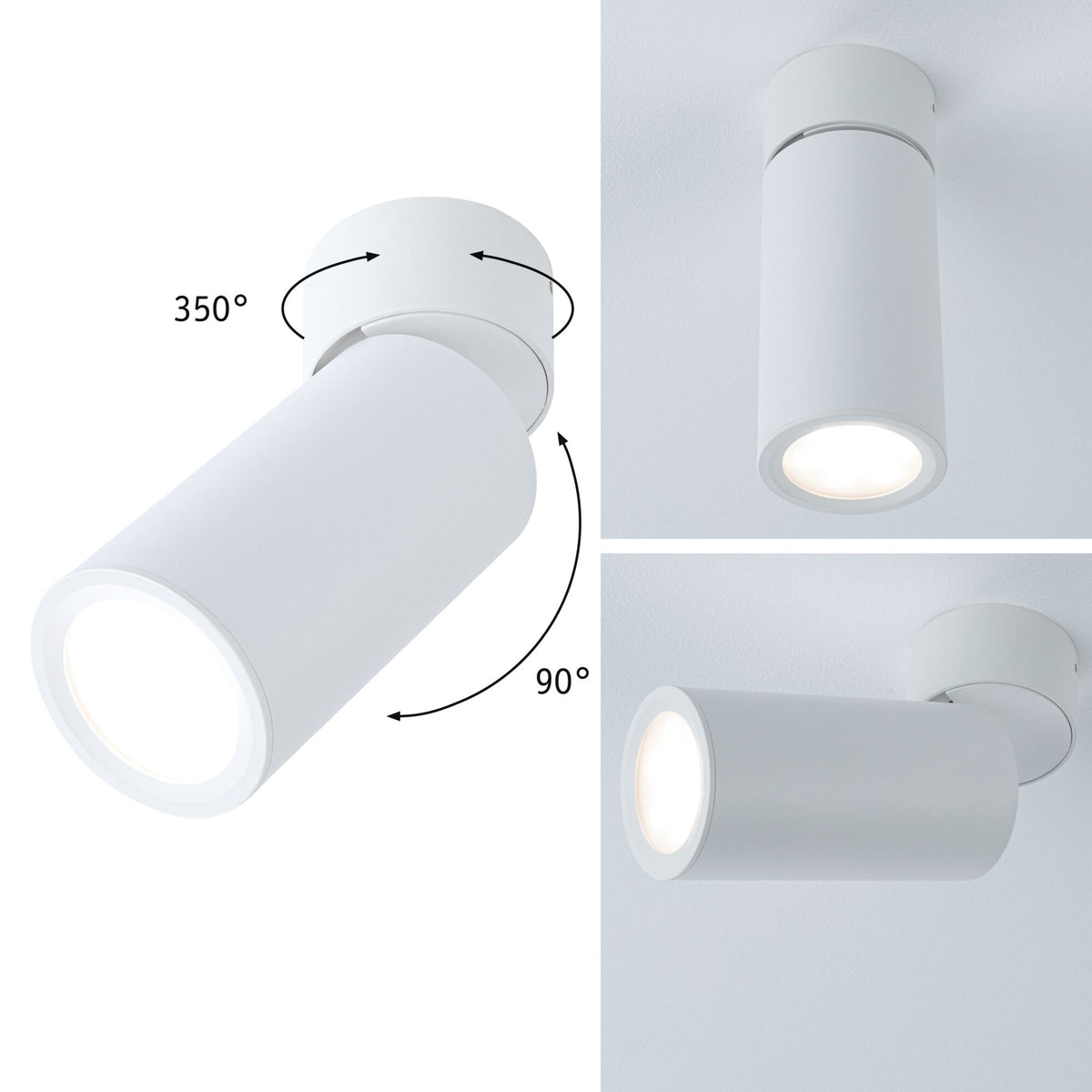 LED Deckenleuchte 3-Step-Dim Turnal Coin 2700K 470lm 230V 6W dimmbar Weiss matt
