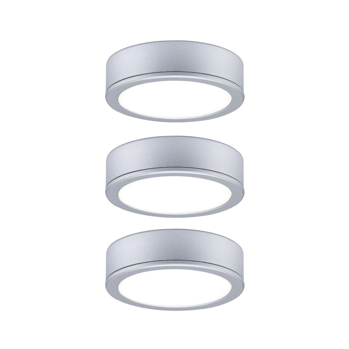 LED Unterschrankleuchte Pukk 3x3,5W 65mm 3x210lm 230V rund Chrom matt