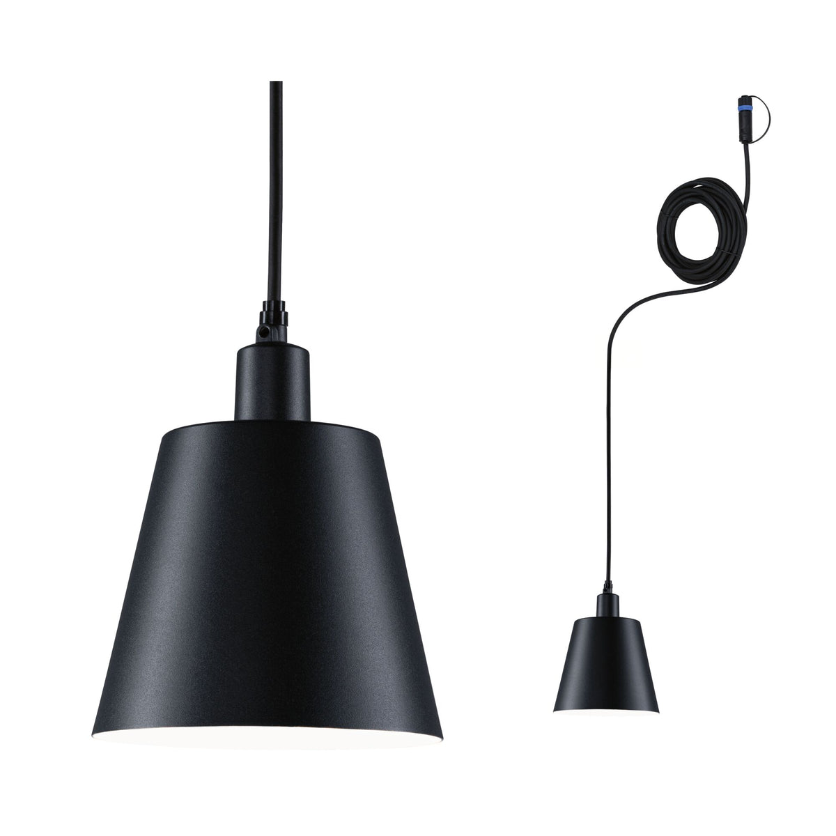 Plug & Shine Pendelleuchte Kofia IP44 3000K 2W Anthrazit