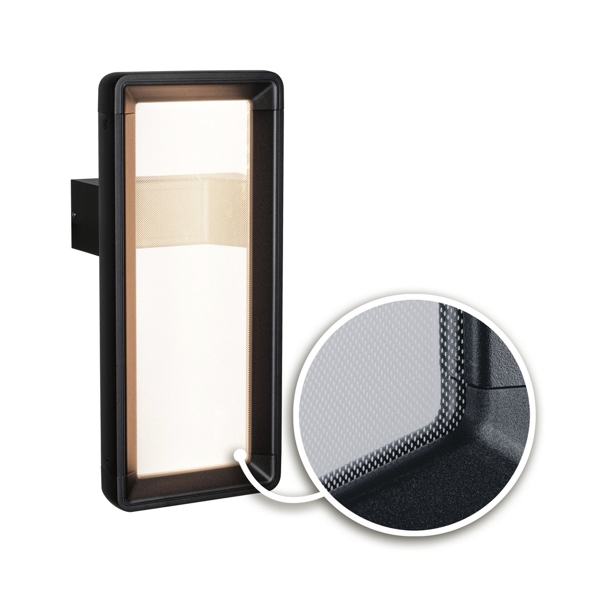 LED Aussenwandleuchte Reana Daemmerungsgesteuerter Bewegungsmelder (HF) IP44 eckig 176x403mm 3000K 2x3W 2x130lm 230V Anthrazit Metall