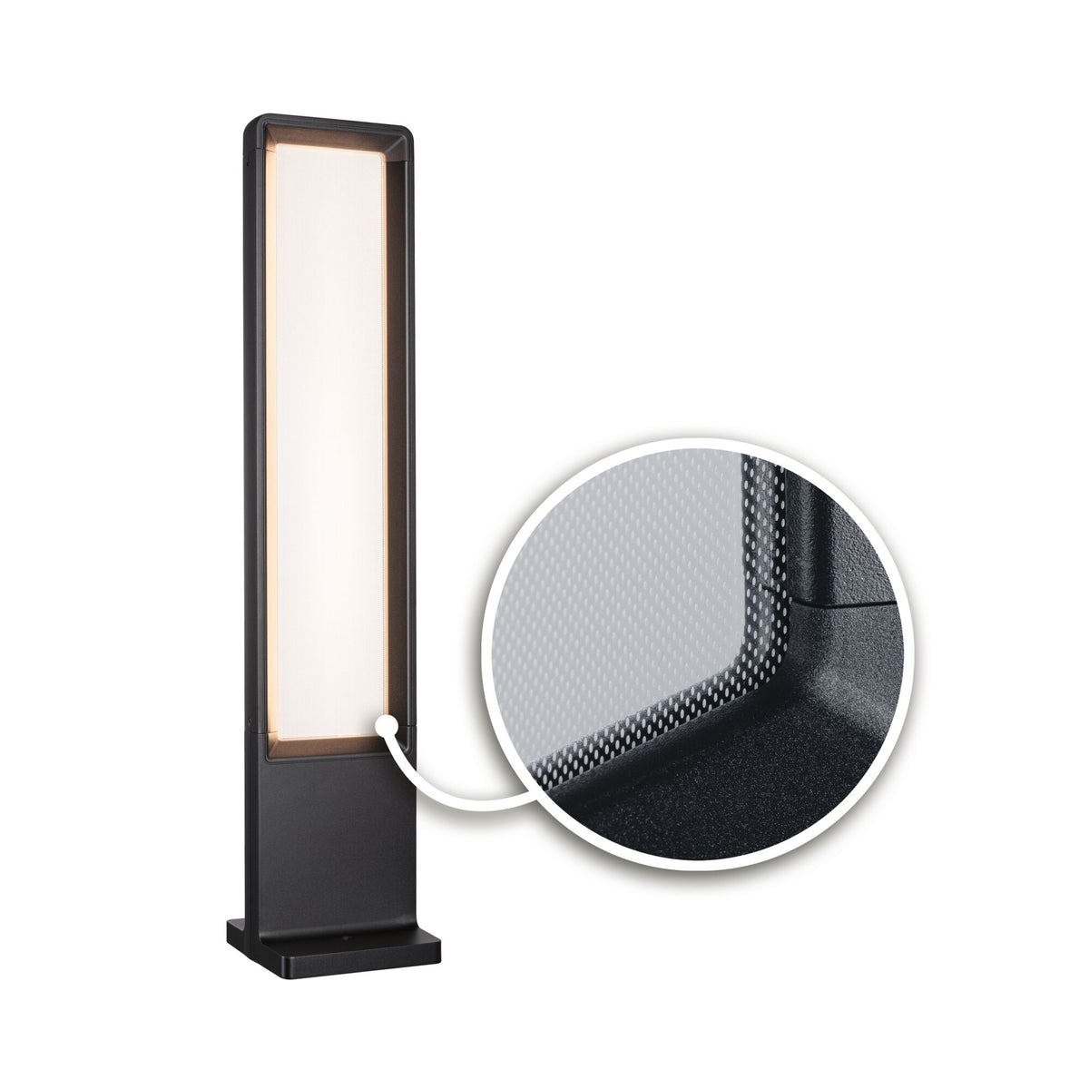 LED Pollerleuchte Reana IP44 eckig 832mm 3000K 2x4W 2x240lm 230V Anthrazit Metall