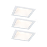 LED Einbauleuchte 3-Step-Dim Cole Coin 3er-Set IP44 eckig 88x88mm Coin 3x6W 3x470lm 230V dimmbar 2700K Weiss