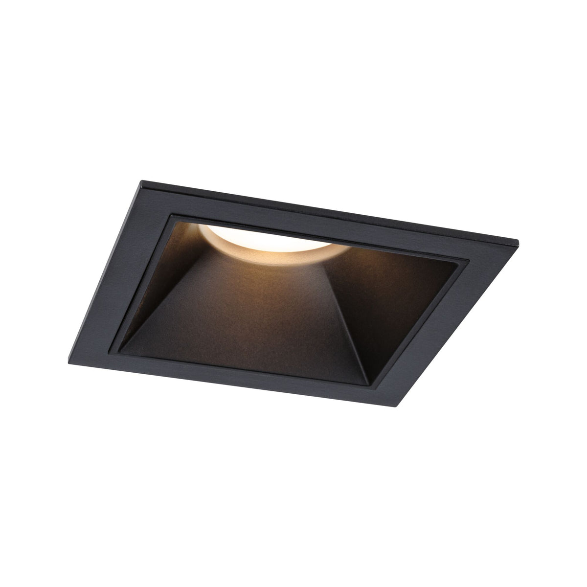 LED Einbauleuchte 3-Step-Dim Cole Coin 1er-Set IP44 eckig 88x88mm Coin 6W 470lm 230V dimmbar 2700K Schwarz