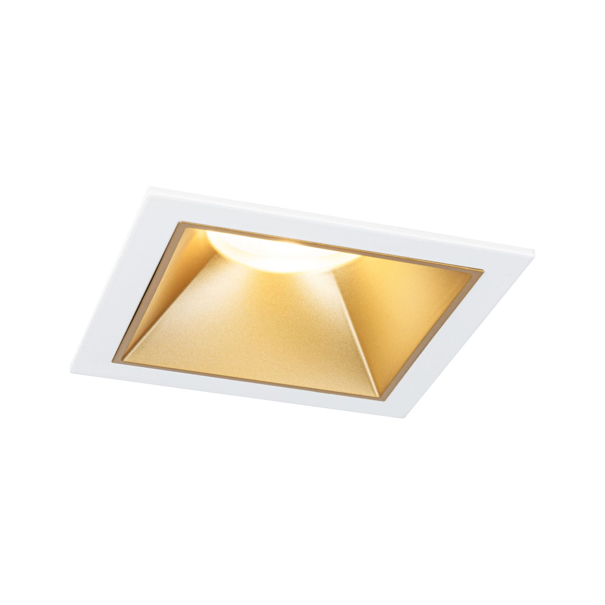 LED Einbauleuchte 3-Step-Dim Cole Coin 3er-Set IP44 eckig 88x88mm Coin 3x6W 3x470lm 230V dimmbar 2700K Weiss/Gold matt