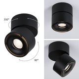 LED Deckenleuchte Spircle 78mm 8W 550lm 230V 3000K Schwarz matt