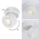 LED Deckenleuchte Spircle 78mm 8W 550lm 230V 3000K Weiss matt