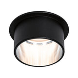 LED Einbauleuchte 3-Step-Dim Gil Coin IP44 rund 68mm Coin 6W 470lm 230V dimmbar 2700K Schwarz matt/Eisen gebuerstet