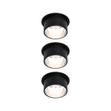 LED Einbauleuchte 3-Step-Dim Gil Coin Basisset IP44 rund 68mm Coin 3x6W 3x470lm 230V dimmbar 2700K Schwarz matt/Eisen gebuerstet