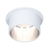 LED Einbauleuchte 3-Step-Dim Gil Coin IP44 rund 68mm Coin 6W 470lm 230V dimmbar 2700K Weiss matt/Eisen gebuerstet
