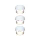 LED Einbauleuchte 3-Step-Dim Gil Coin Basisset IP44 rund 68mm Coin 3x6W 3x470lm 230V dimmbar 2700K Weiss matt/Eisen gebuerstet