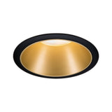 Einbauleuchte Cole rund 88mm GU10 max. 10W 230V dimmbar Schwarz/Gold matt