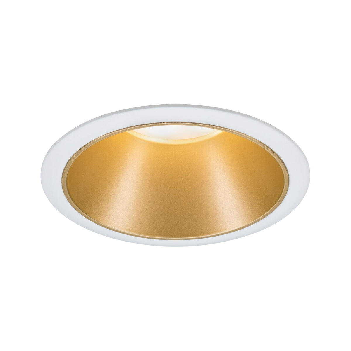 Einbauleuchte Cole rund 88mm GU10 max. 10W 230V dimmbar Weiss/Gold matt