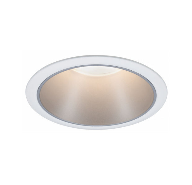Einbauleuchte Cole rund 88mm GU10 max. 10W 230V dimmbar Weiss/Silber