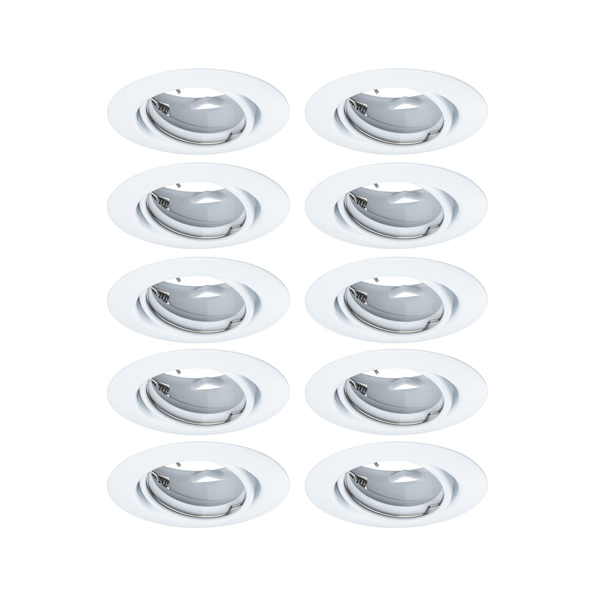 Einbauleuchte Base Basisset schwenkbar rund 90mm 20 Grad GU10 max. 10W 230V dimmbar Weiss