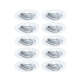 Einbauleuchte Base Basisset schwenkbar rund 90mm 20 Grad GU10 max. 10W 230V dimmbar Weiss