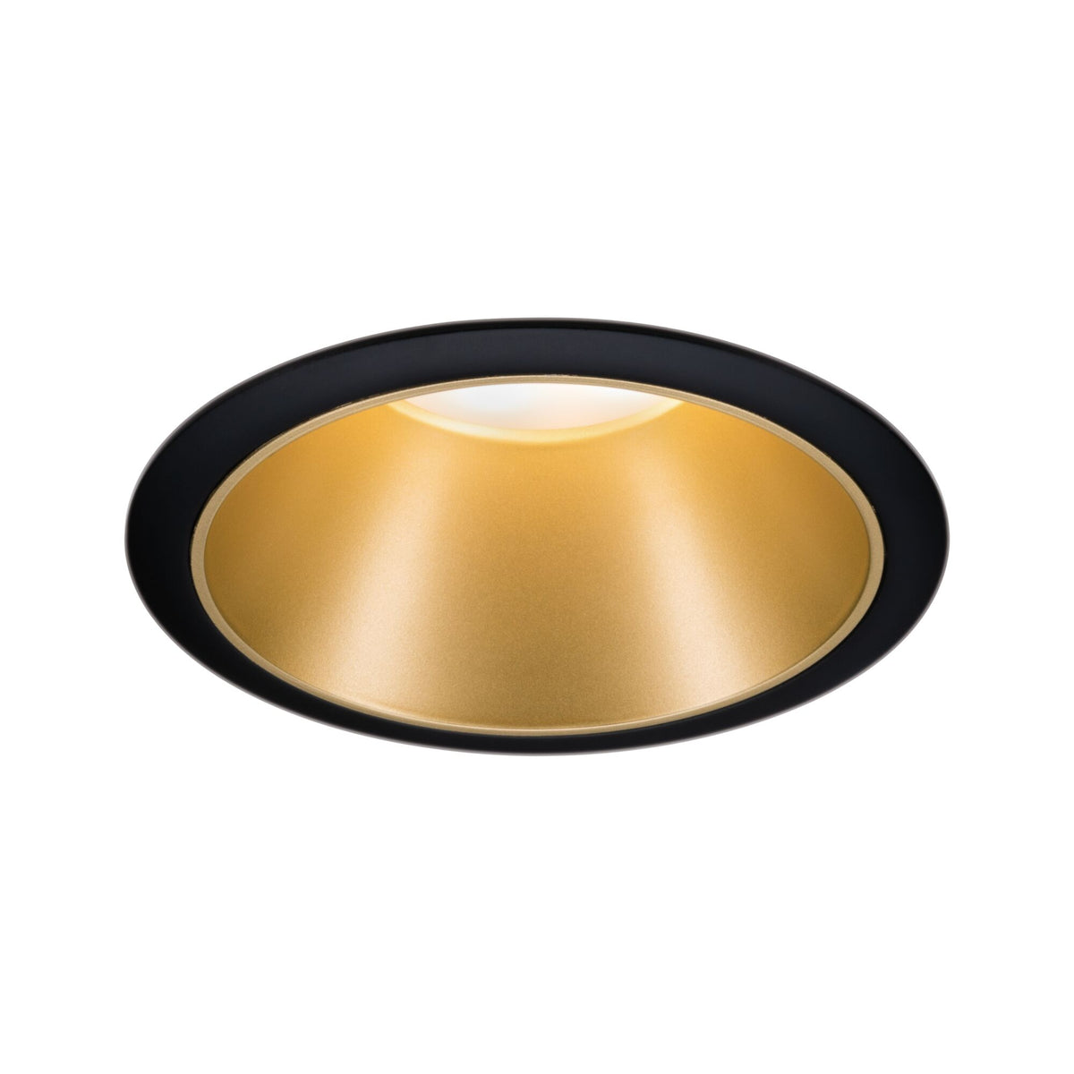 LED Einbauleuchte 3-Step-Dim Cole Coin 1er-Set IP44 rund 88mm Coin 6W 470lm 230V dimmbar 2700K Schwarz/Gold matt