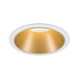 LED Einbauleuchte 3-Step-Dim Cole Coin 1er-Set IP44 rund 88mm Coin 6W 470lm 230V dimmbar 2700K Weiss/Gold matt