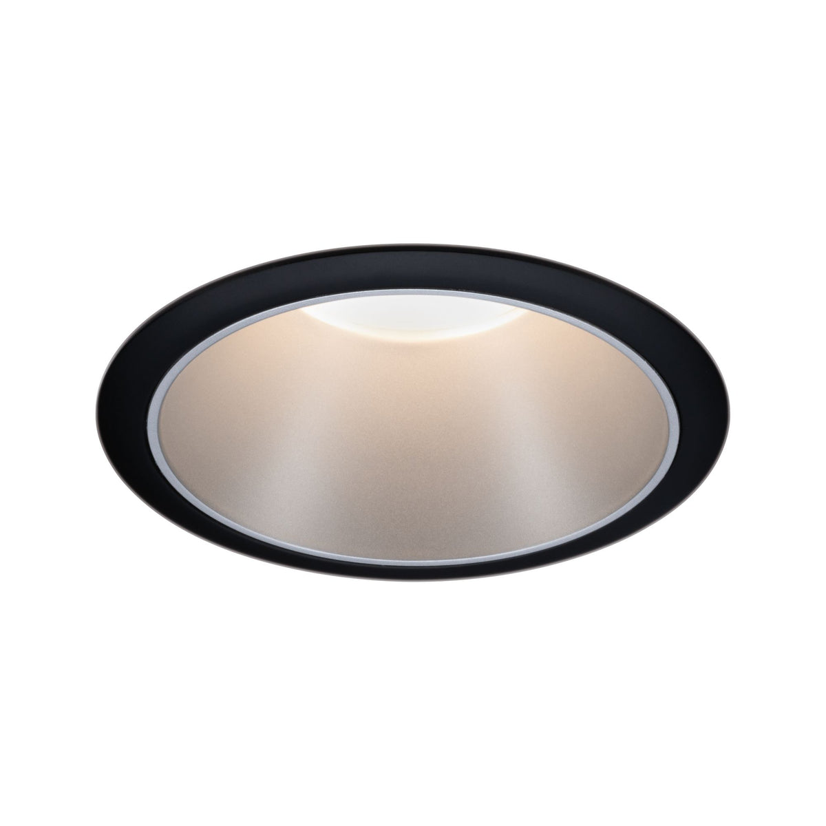 LED Einbauleuchte 3-Step-Dim Cole Coin 1er-Set IP44 rund 88mm Coin 6W 470lm 230V dimmbar 2700K Schwarz/Silber matt