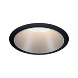 LED Einbauleuchte 3-Step-Dim Cole Coin 1er-Set IP44 rund 88mm Coin 6W 470lm 230V dimmbar 2700K Schwarz/Silber matt