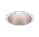 LED Einbauleuchte 3-Step-Dim Cole Coin 1er-Set IP44 rund 88mm Coin 6W 470lm 230V dimmbar 2700K Weiss/Silber matt