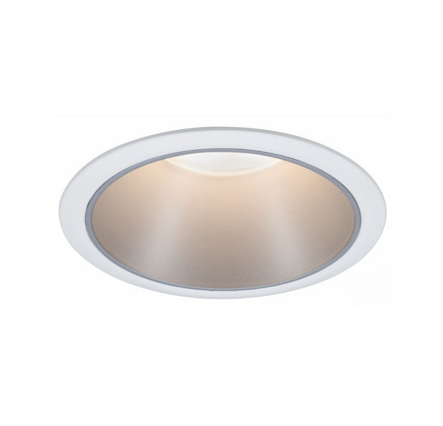LED Einbauleuchte 3-Step-Dim Cole Coin 1er-Set IP44 rund 88mm Coin 6W 470lm 230V dimmbar 2700K Weiss/Silber matt