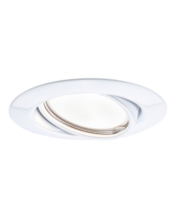LED Einbauleuchte Base Einzelleuchte schwenkbar rund 90mm 20 Grad GU10 5W 350lm 230V 3000K Weiss