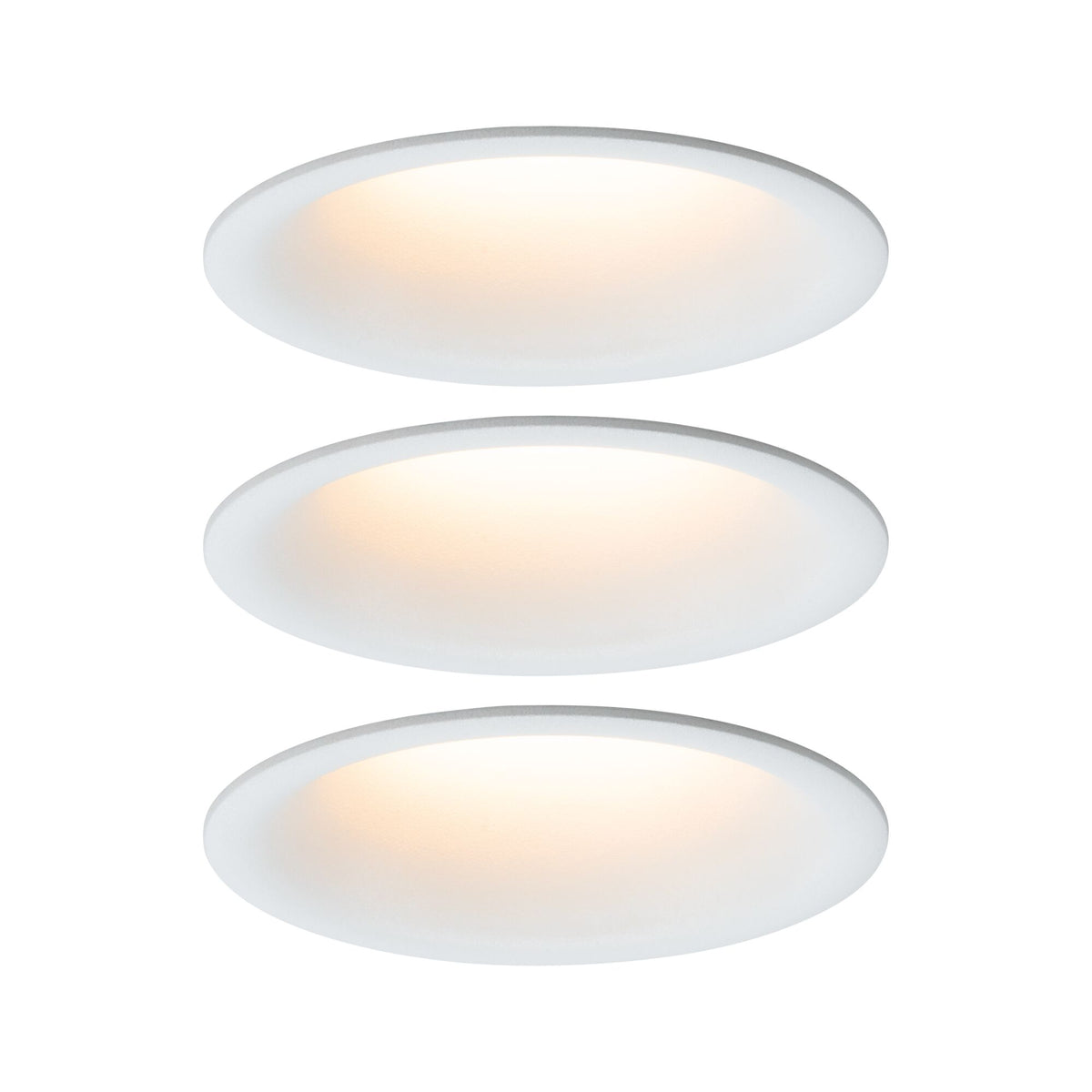 LED Einbauleuchte Cymbal Coin 3er-Set IP44 rund 77mm Coin 3x6W 3x440lm 230V dimmbar Dim to warm Weiss matt
