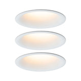 LED Einbauleuchte Cymbal Coin 3er-Set IP44 rund 77mm Coin 3x6W 3x440lm 230V dimmbar Dim to warm Weiss matt