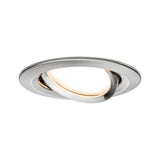 LED Einbauleuchte Nova Coin Einzelleuchte schwenkbar rund 84mm 50 Grad Coin 6W 470lm 230V 2700K Eisen gebuerstet