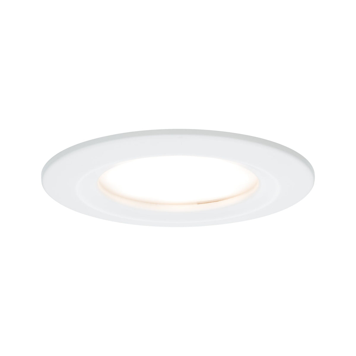 LED Einbauleuchte Nova Coin Einzelleuchte starr IP44 rund 78mm Coin 6W 470lm 230V 2700K Weiss matt