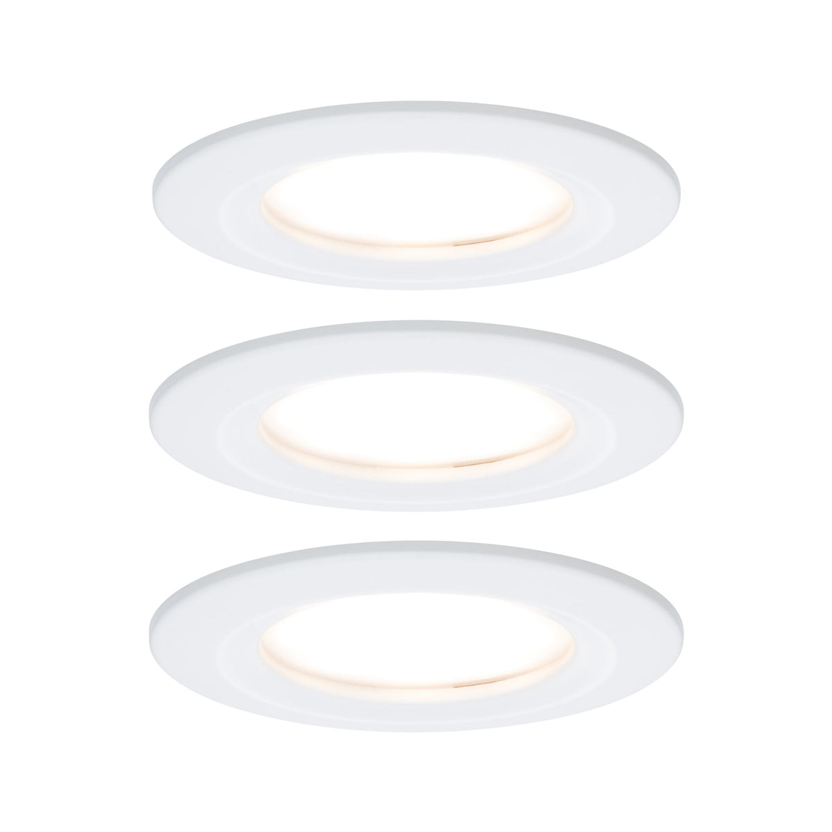LED Einbauleuchte Nova Coin Basisset starr IP44 rund 78mm Coin 3x6W 3x470lm 230V 2700K Weiss matt