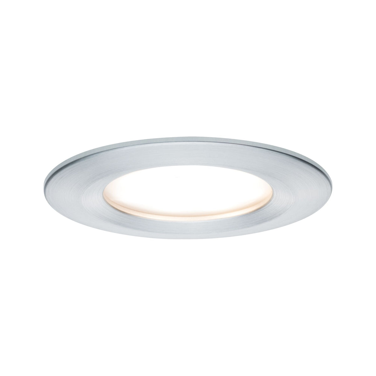 LED Einbauleuchte Nova Coin Einzelleuchte starr IP44 rund 78mm Coin 6W 470lm 230V 2700K Alu gedreht