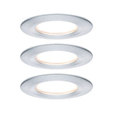 LED Einbauleuchte Nova Coin Basisset starr IP44 rund 78mm Coin 3x6W 3x470lm 230V 2700K Alu gedreht