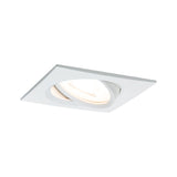 LED Einbauleuchte 3-Step-Dim Nova schwenkbar eckig 84x84mm 50 Grad GU10 6,5W 460lm 230V dimmbar 2700K Weiss matt